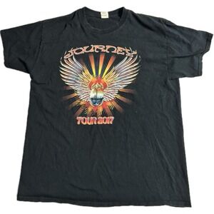 Journey Tour 2017 Unisex T Shirt‎ Top Size Large Graphic Short Sleeve Crew Neck